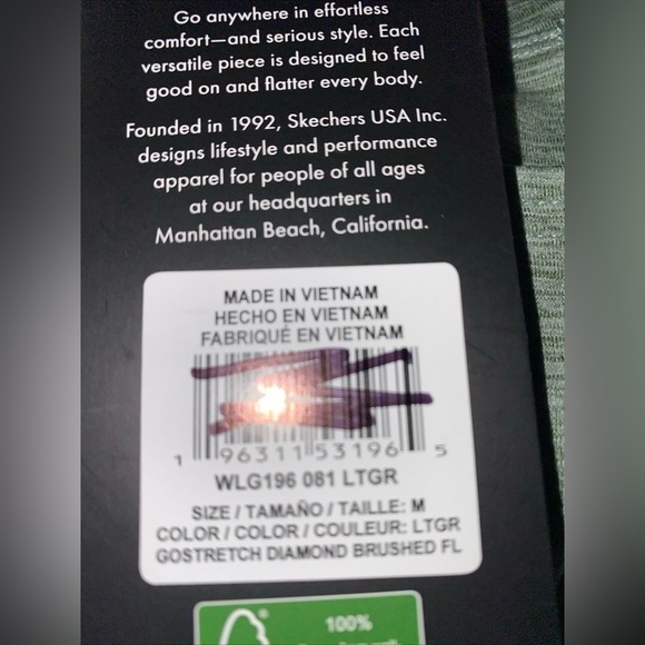 Skechers Go Walk Diamond Brushed High Waist Leggings Workout Women Size M NEW - Picture 9 of 9